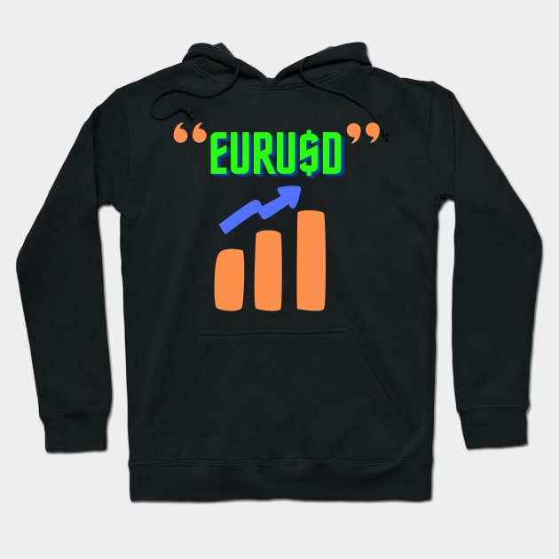 Forex Trading T-Shirt - Forex Lifestyle T-Shirt EURUSD Hoodie by BhairavDesigns